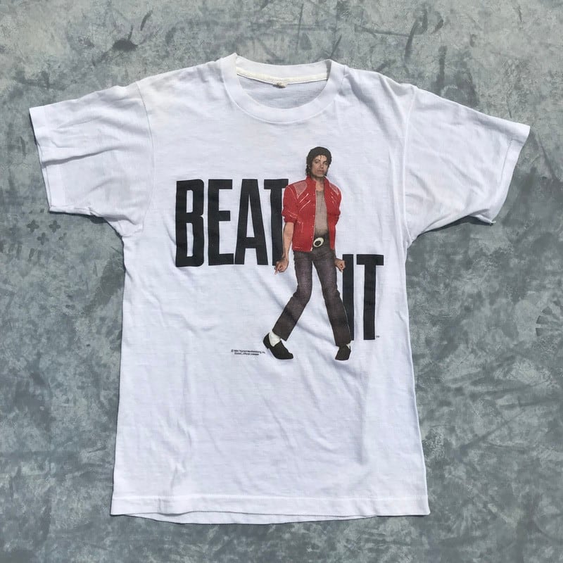 80's Michael Jackson マイケルジャクソン オフィシャル Tシャツ BEAT IT コピーライト入り オリジナル Sサイズ  ヴィンテージ | agito vintage powered by BASE