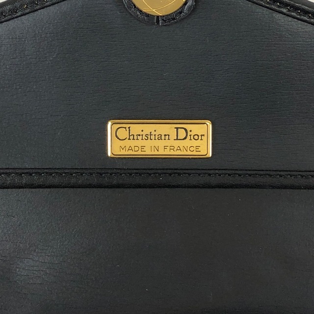 Christian Dior クリスチャン ディオール ショルダーバッグ ブラック CDロゴ レザー vintage ヴィンテージ オールド 3znykv