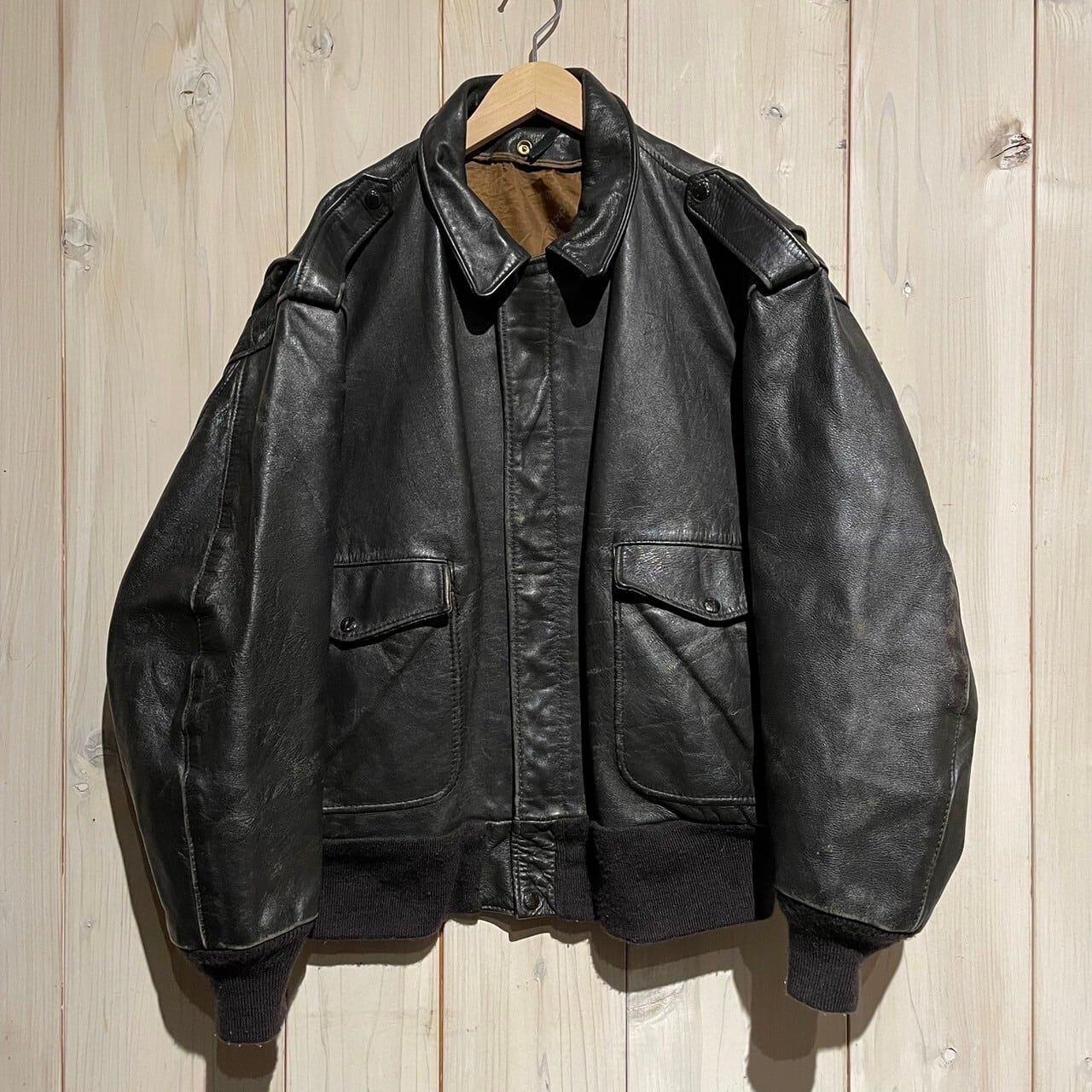 ✨Schott ✨A-2 レザージャケット ブラック 38 Schott ショット 184SM