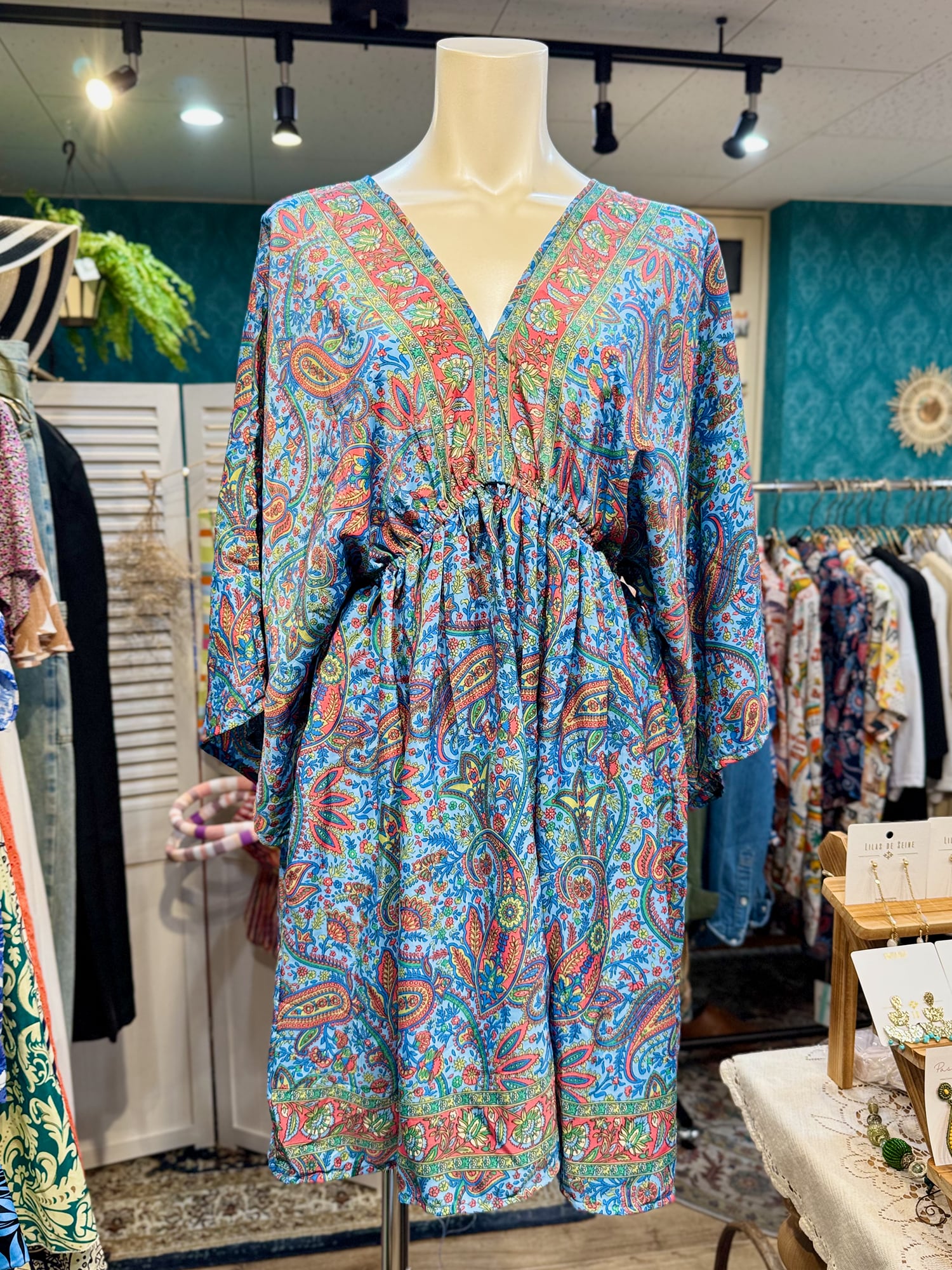 ボヘミアンワンピース(Blue)