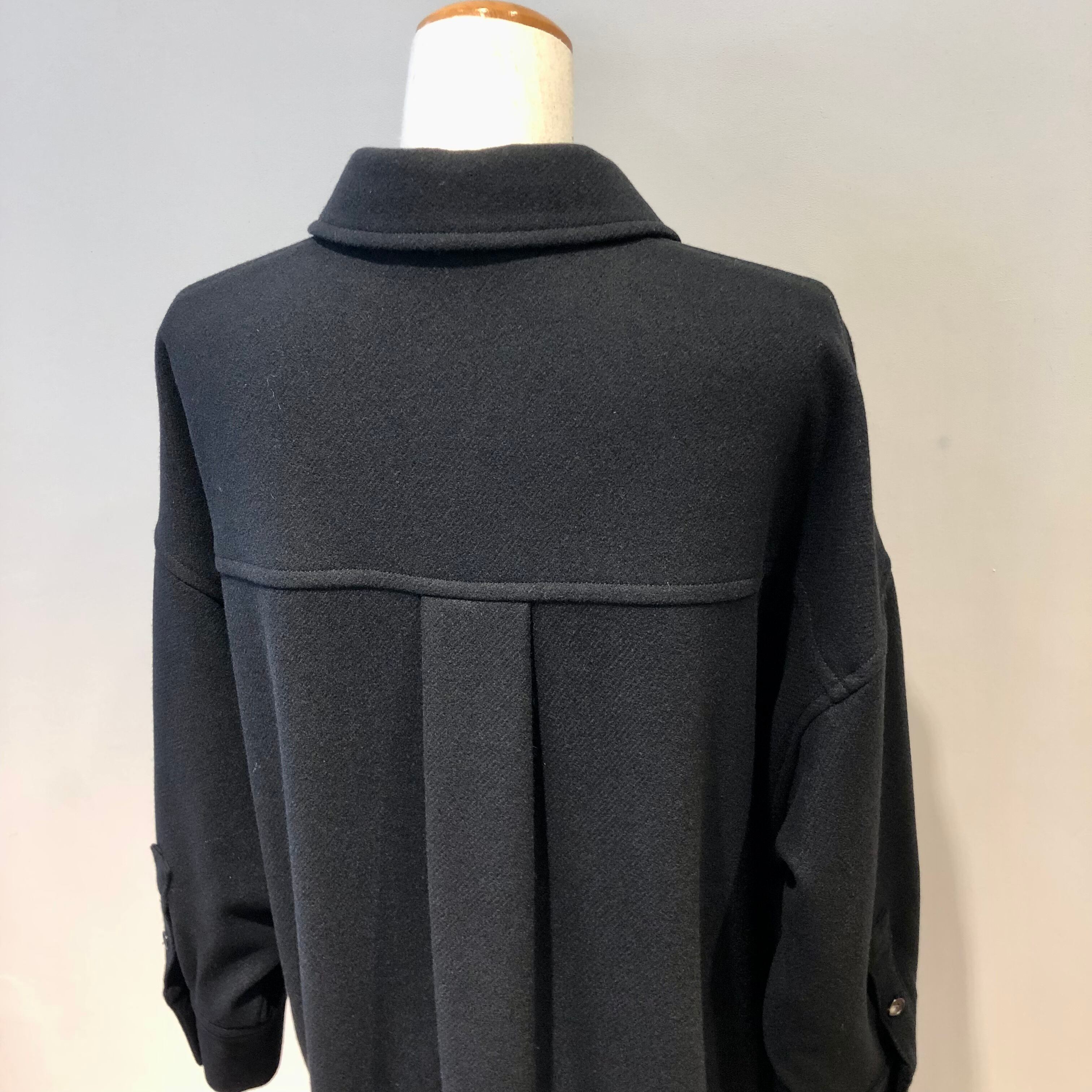 SACRA / カシミヤウール メルトンロングシャツコート 124607041 | BENE 