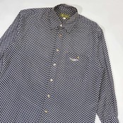 シルク混 St ANDREW セントアンドリュース ドット風 花柄 長袖シャツ L/メンズ ゴルフ 絹