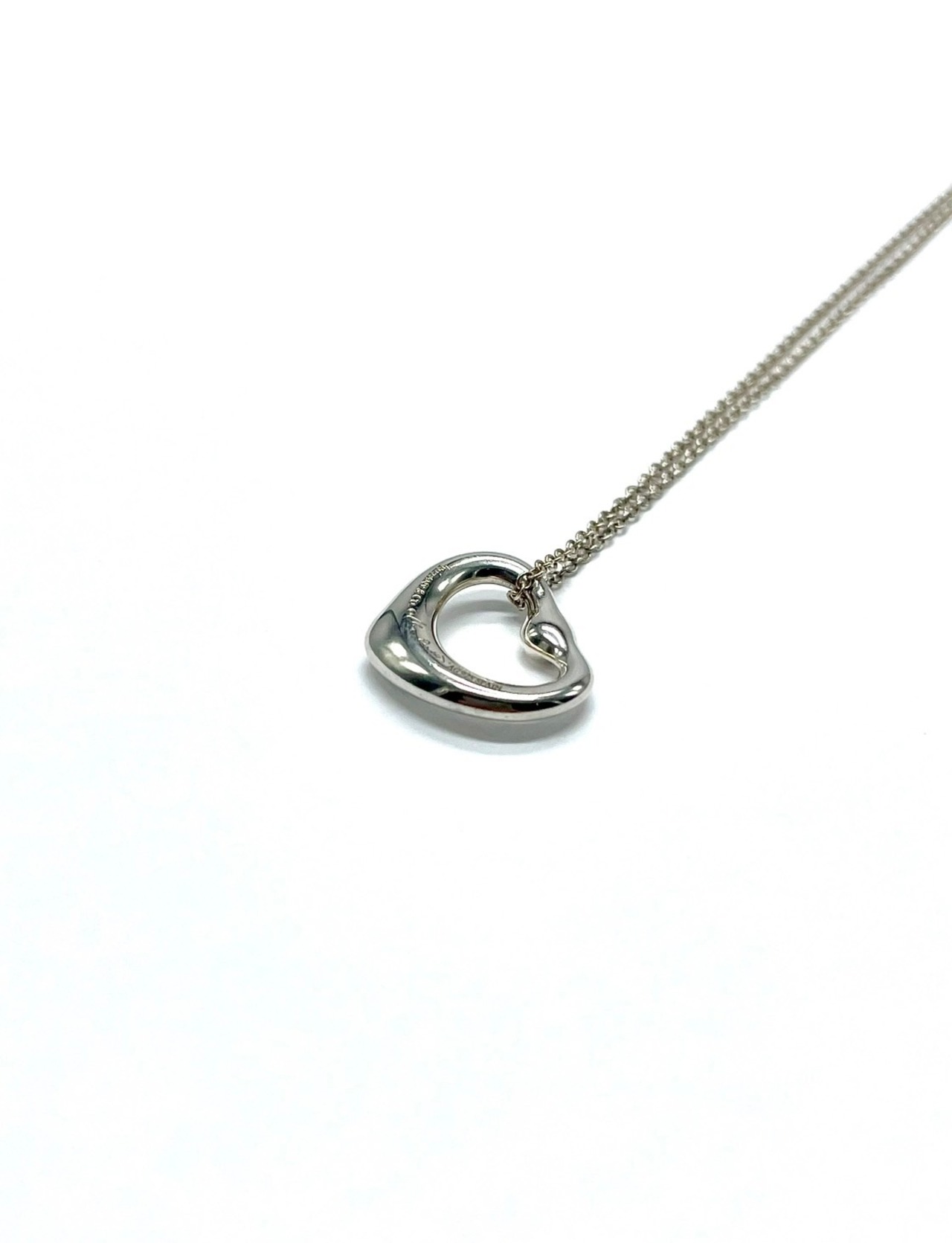 Tiffany&Co. オープンハート ネックレス ピンクサファイア 925