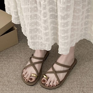 ストラップ サンダル ぺたんこ レディース 春夏 韓国 リングサンダル 大人 シンプル きれいめ フラットサンダル 履きやすい 疲れにくい 軽量 プール 海水浴 ビーチ 大人可愛い 大人女子