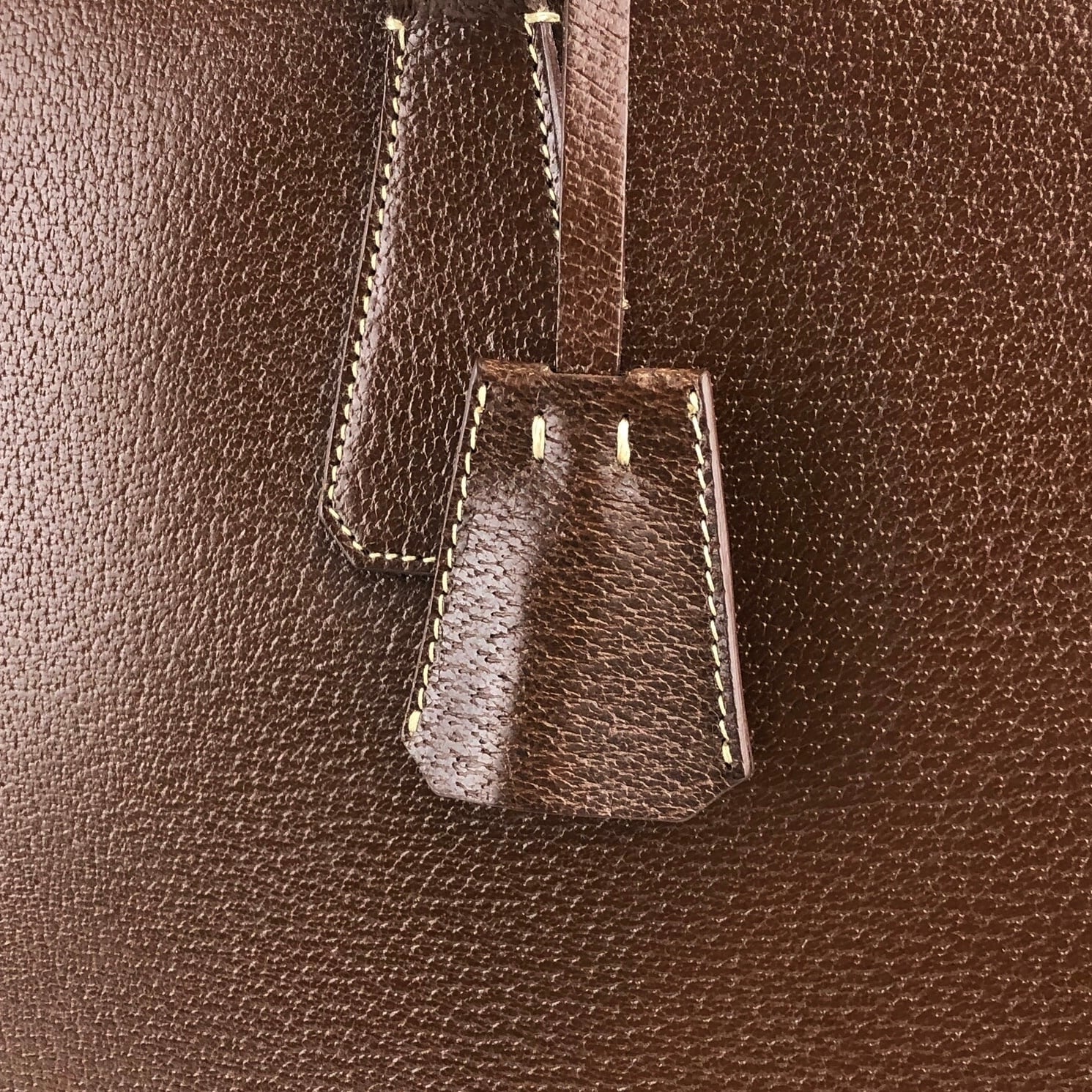 PRADA プラダ ショルダーバッグ ブラウン トライアングルロゴ レザー