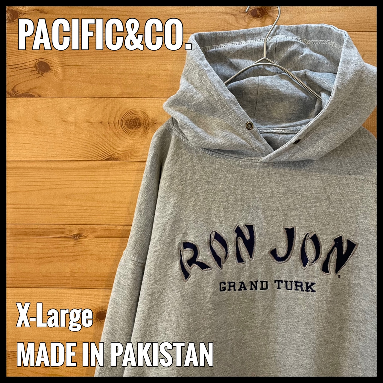 【PACIFIC&CO.】Ron Jon Surf Shop 店舗 ショップ ロゴ スウェット パーカー XL ワイドサイズ ビッグサイズ US古着