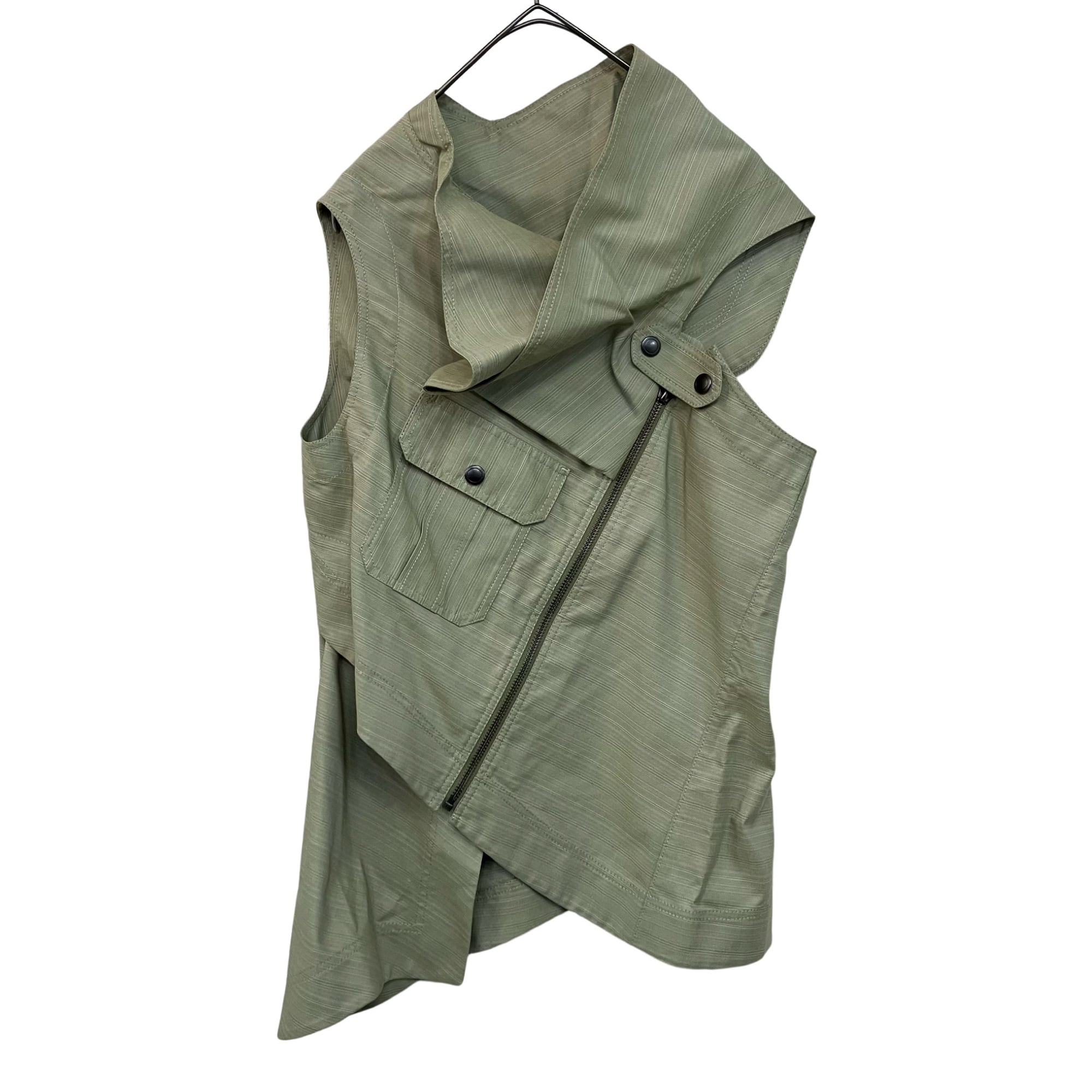 美品 ISSEY MIYAKE SAMPLE stripe zip pocket deformation 3D Vest ...
