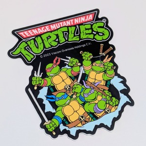 送料無料!!【 DIE-CUT STICKER / ダイカットステッカー】『 Teenage Mutant Ninja Turtles / タートルズ 』メンバー集合 TMNT / ステッカー / シール 〚アメリカン雑貨 アメトイ〛