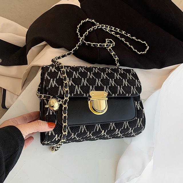 秋冬キャンバスバッグ女性2020新しい流行のファッションネットレッドチェーンバッグショルダーメッセンジャースモールバッグ女性ワイルドイン Tiancai_Wing_Bag83495203111