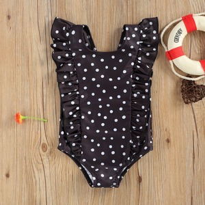 サイドフリルドット水着