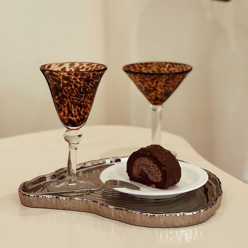 【お取り寄せ】Vintage Leopard Wine Glass