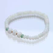 ポイントの緑がアクセントに！ K14 ice G pumpkin ブレスレット A貨翡翠 jd_br1113