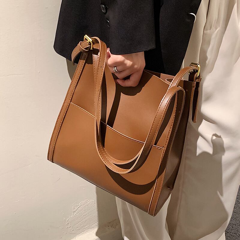 オータムスタンダードショルダーバッグ レトロ 秋物 トートバッグ 手作りハンドバック75995739460