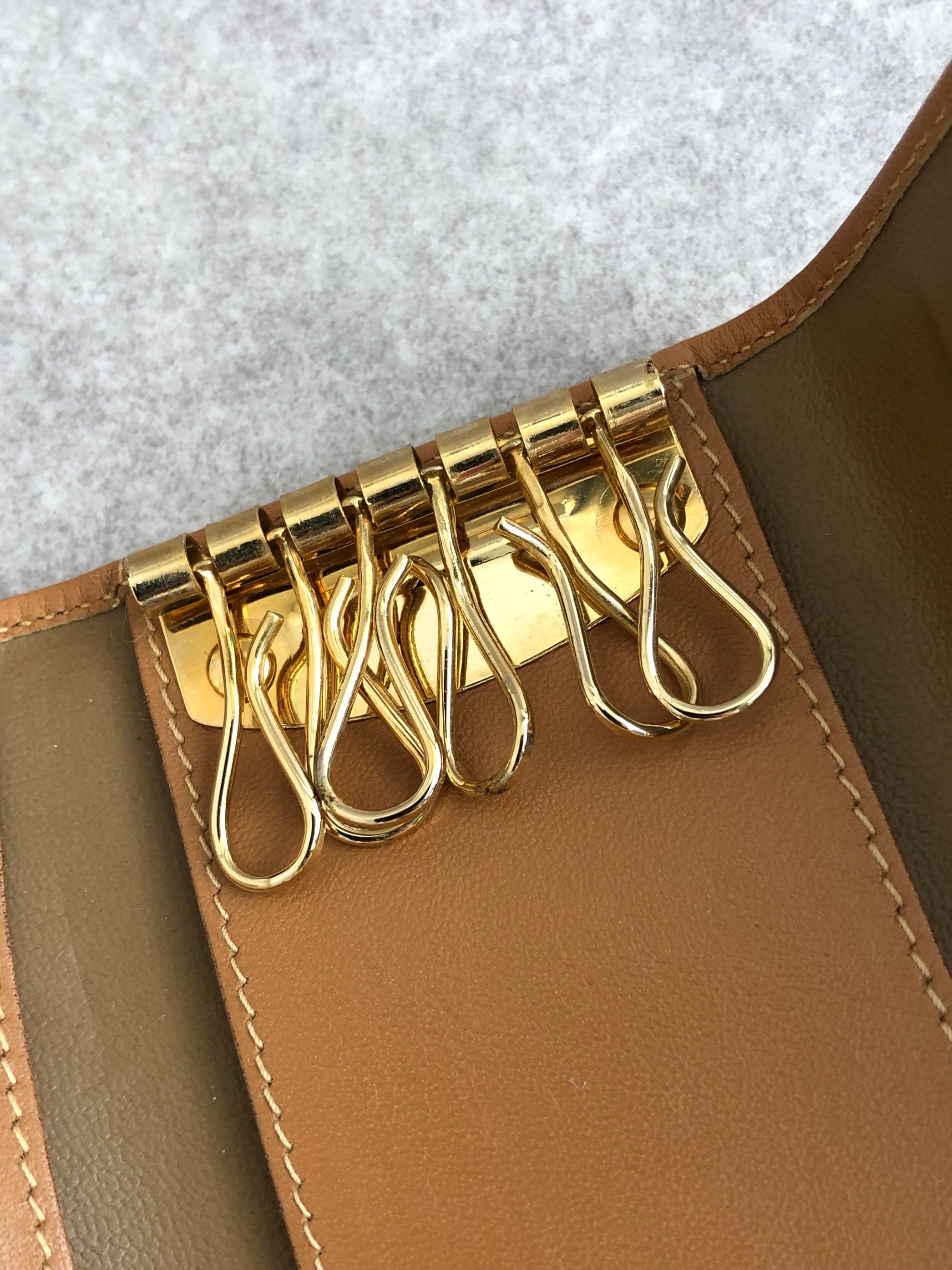 CELINE セリーヌ マカダム キーケース ブラウン ブラゾン PVCレザー