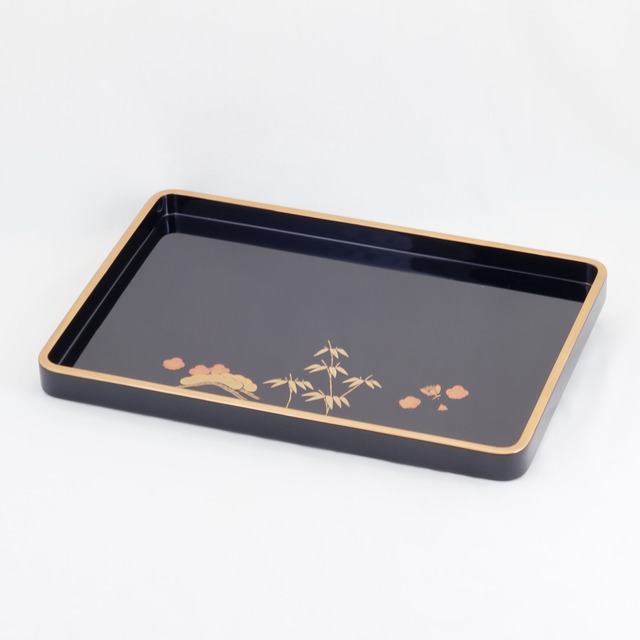 1956  輪島塗　屠蘇器／平台形／松竹梅蒔絵