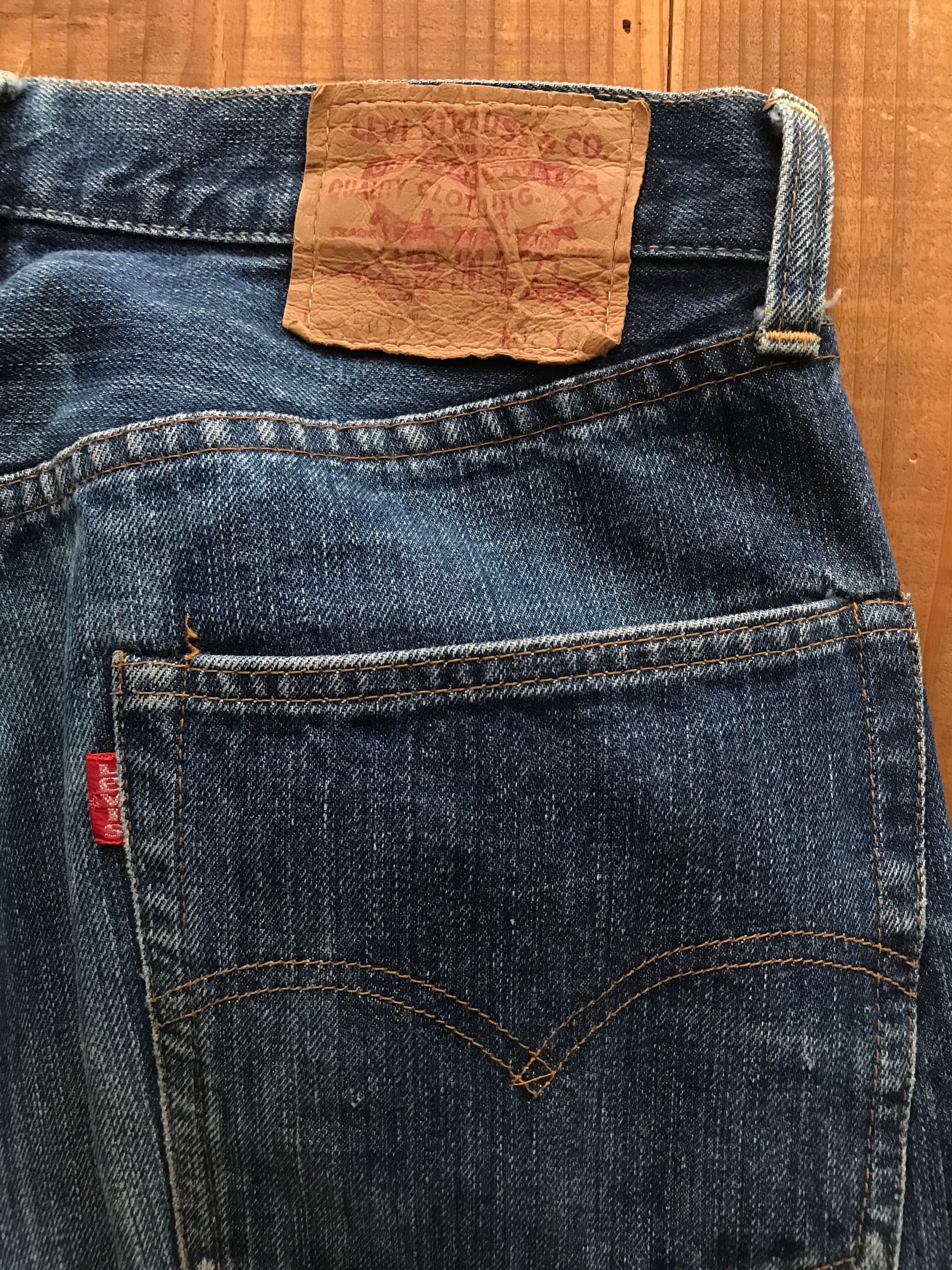 70's Levi's 501 66前期　デニムパンツ　極上縦落ち