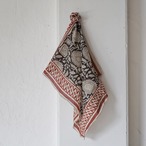 インドの草木染ブロックプリントバンダナ【26】