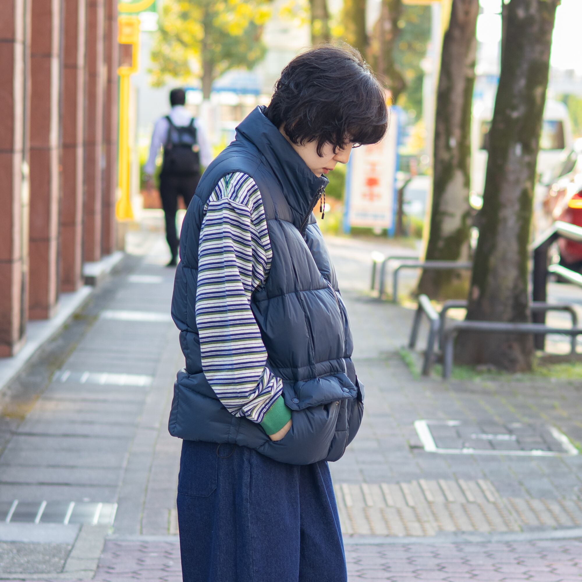 UNISEX】マウンテン パッカブル ボリュームダウンベスト / ダーク