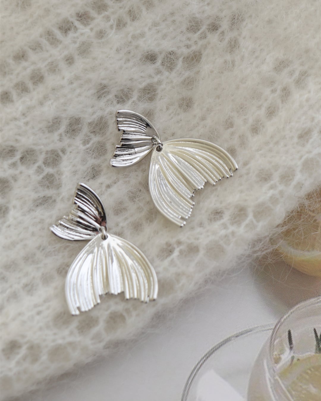 シルバーマーメイドテールピアス G25071