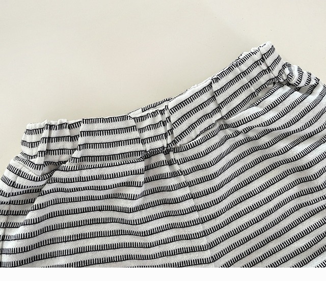 【セット】ストライプ半袖Tシャツハーフパンツセットアップ - 14