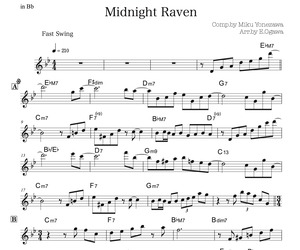 Midnight Raven　譜面 in B♭