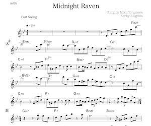 Midnight Raven　譜面 in B♭