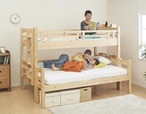 ダブルサイズになる・添い寝ができる二段ベッド kinion キニオン 専用別売品 82cm棚 子供部屋 兄弟