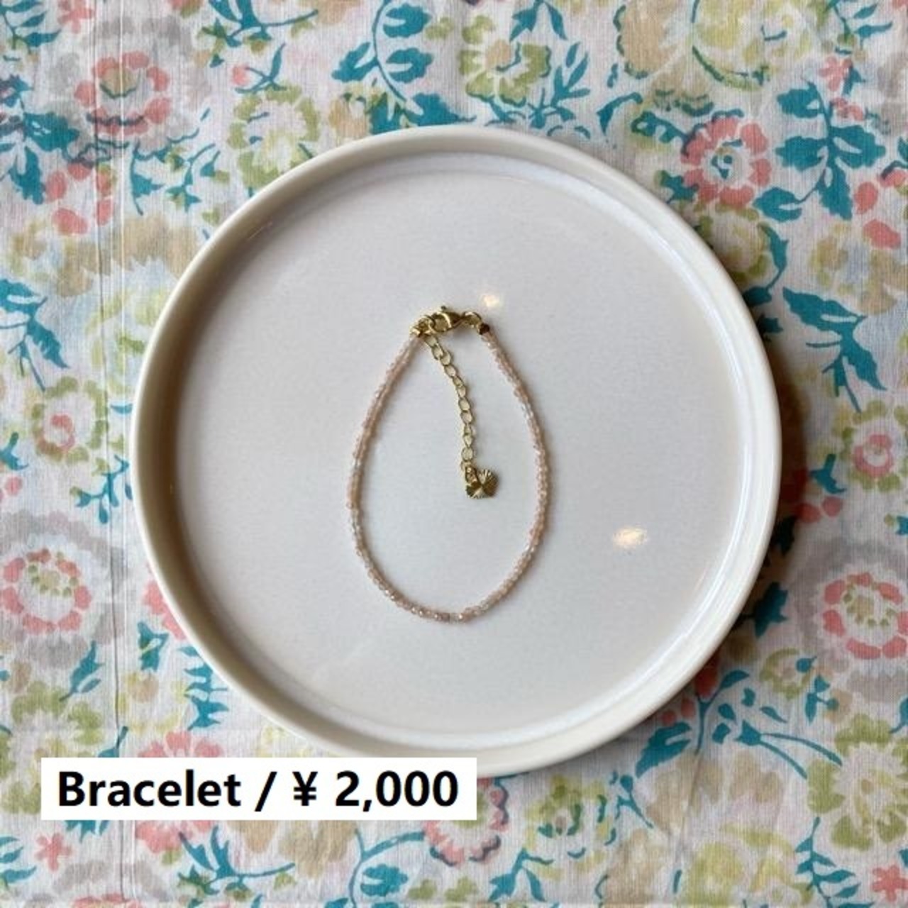 TOPANGA Jewelry　ミニジェムブレスレット　サンストーン　オレンジ　太陽の石　ナチュラルストーン　天然石　パワーストーン　ペンダント　クリスタル