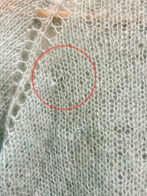 50's60's blue color mohair cardigan