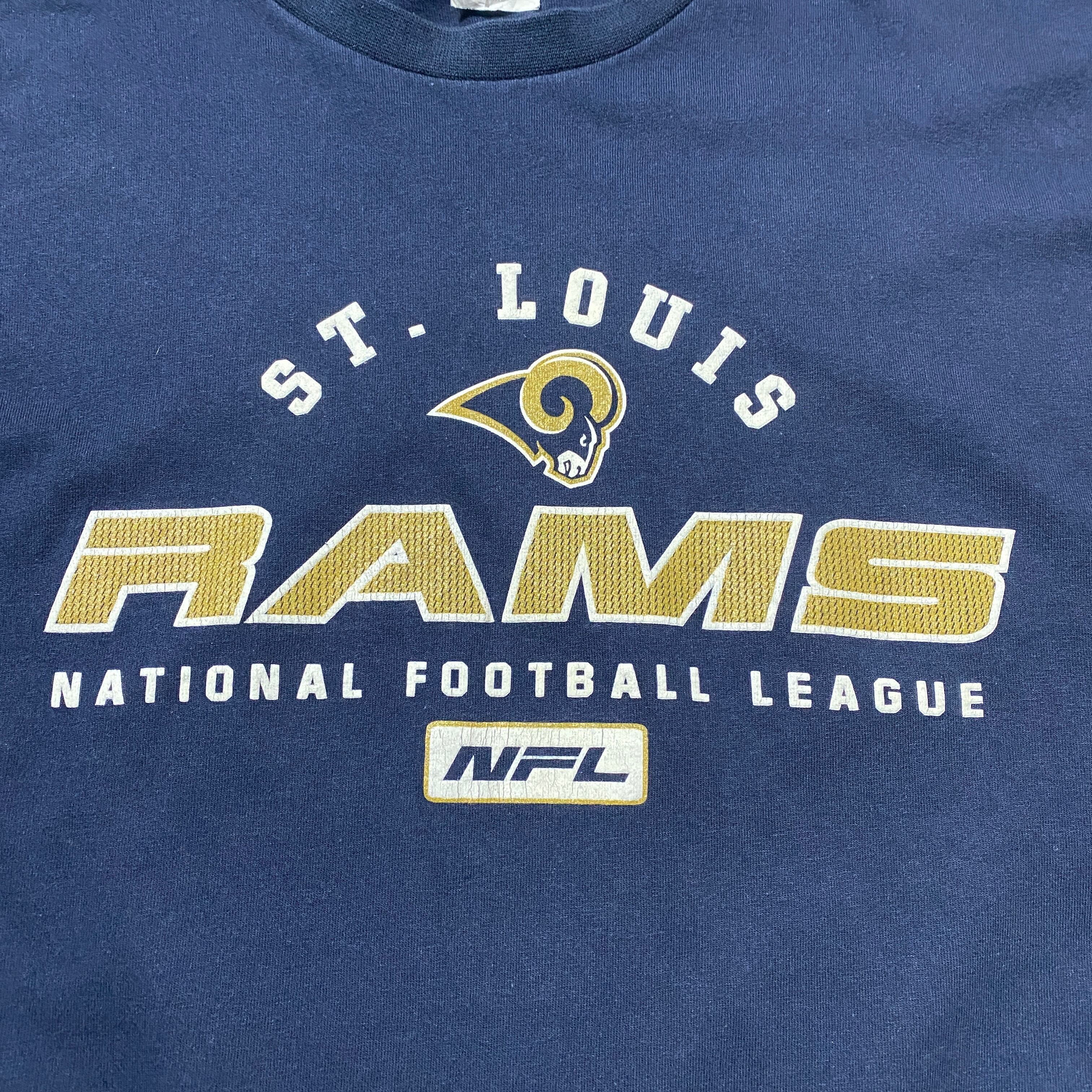 ◉NFL•ゲーム•シャツ！激レア！ 【セントルイス・ラムズ】 Size:XL】NFL St. Louis Rams セントルイス・ラムズ プリント ネイビー