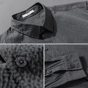 【M-3XL】Light Textured Long Sleeve Shirt / ライト テクスチャー 長袖 シャツ