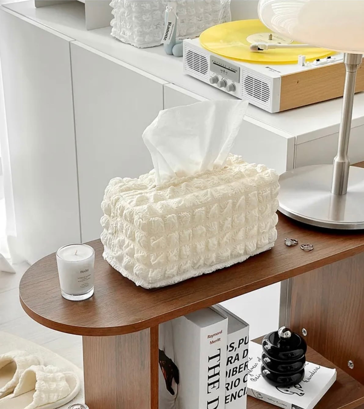 waffle tissue case 3colors / ワッフル ティッシュケース カバー ぽこ