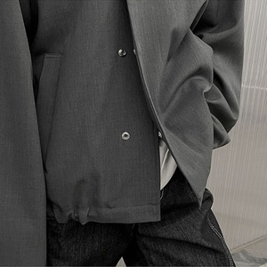 ラペルグレーシンプルブルゾン　MT0080410