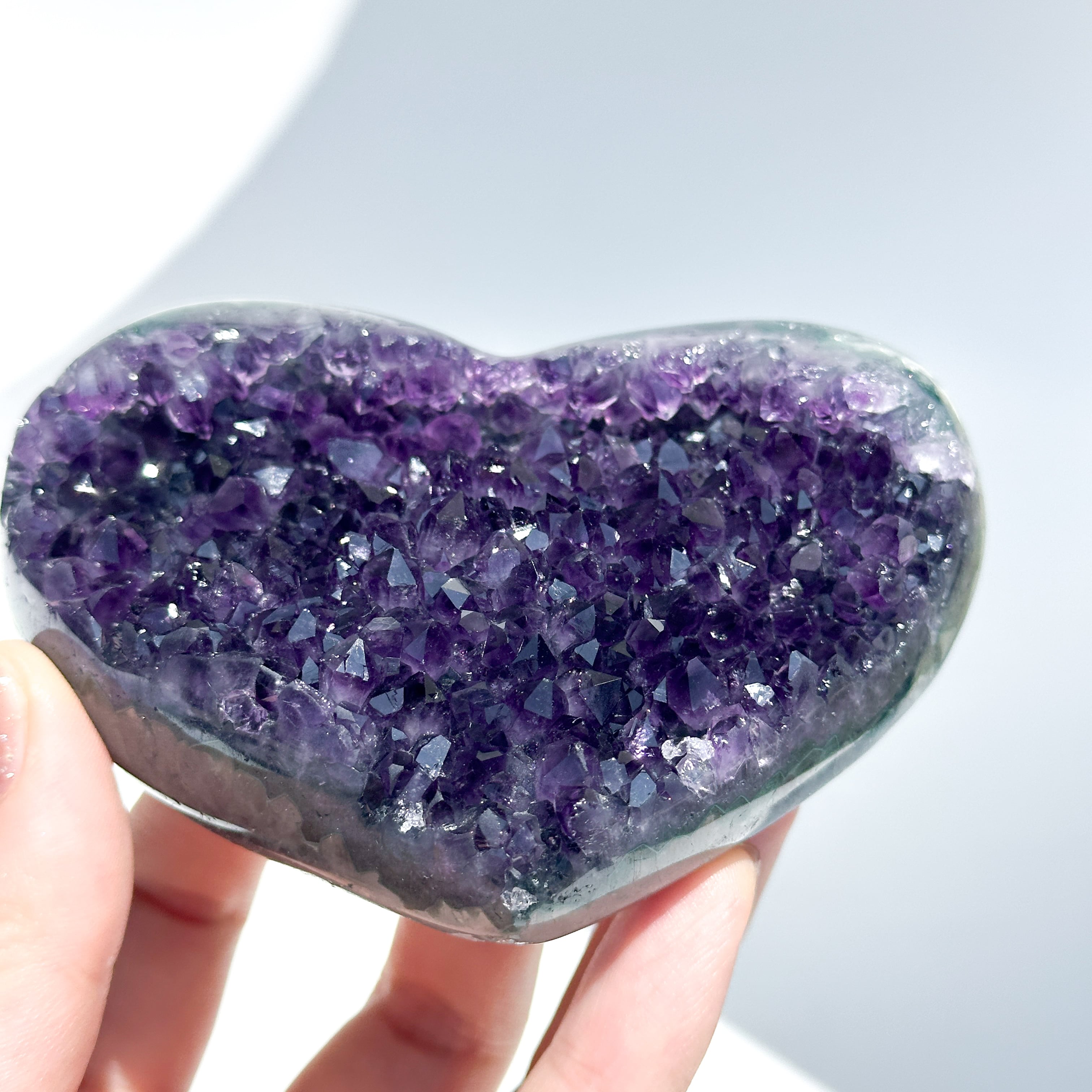 ウルグアイ産アメジスト ハート14◇ Amethyst ◇天然石・鉱石