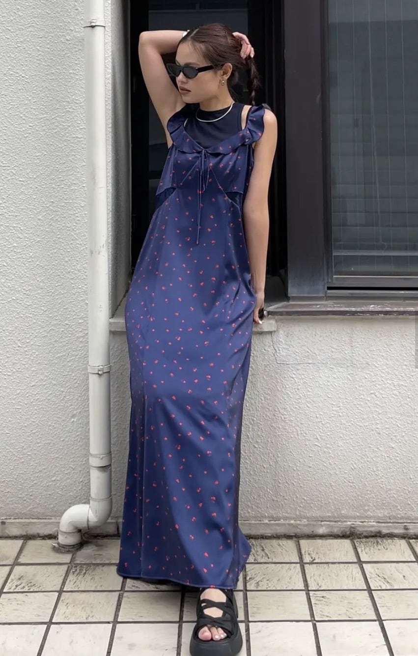 AMERI】MEDI FRUIT DOT CAMISOLE DRESS（0226105660930） | CLOAK&CO