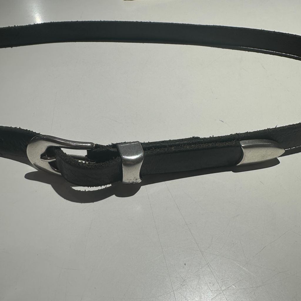 OUR LEGACY アワーレガシー 2CM BELT Black Leather レザーベルト
