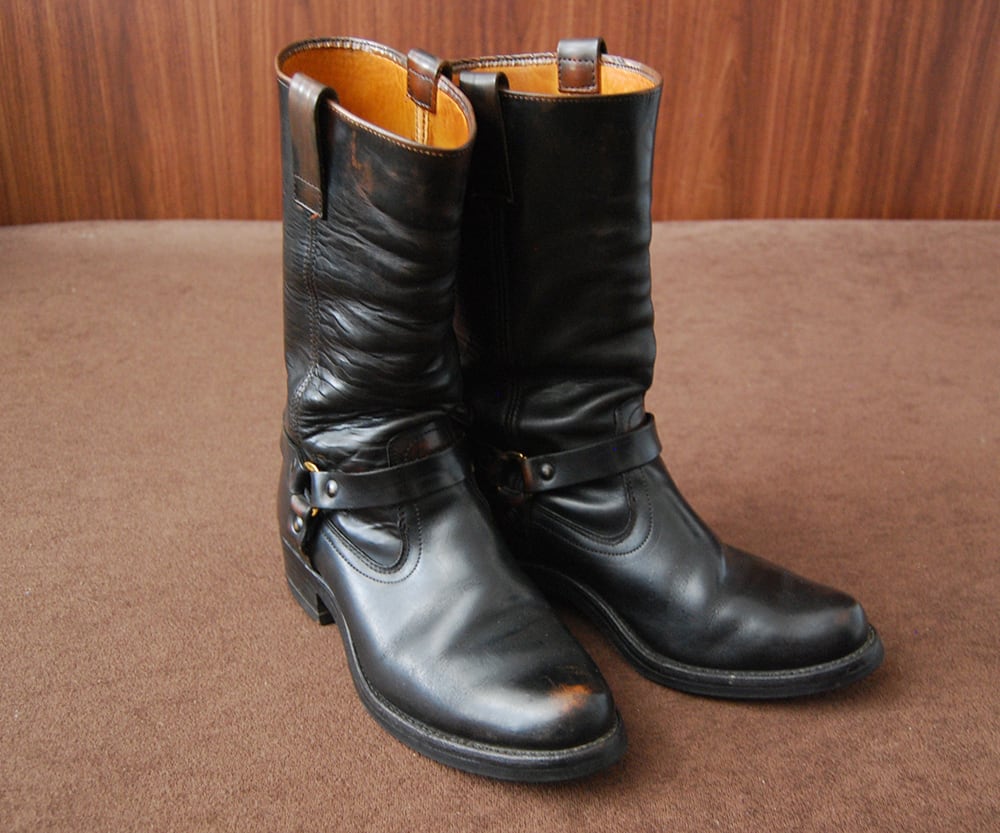 60s Vintage Motorcycle Boots 9E 