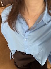 SS マグネットジルコンプレートネックレス