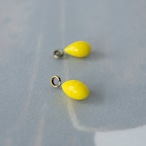 チェリーブランド ハンドメイド、ドロップガラスチャーム(イエロー・2コ)