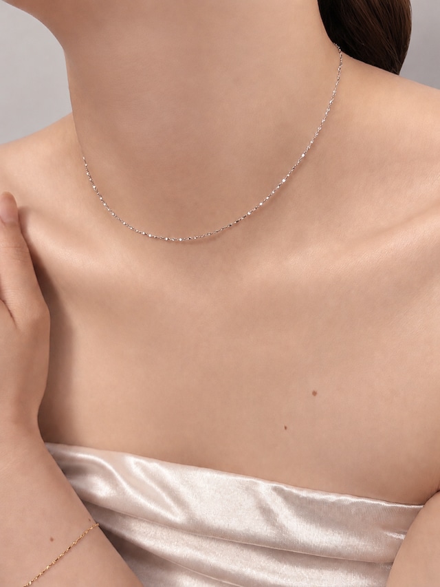 sparkling edge slide necklace[42㎝]