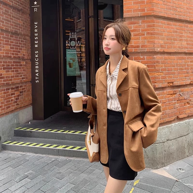 送料無料】トップス アウター ブルゾン ジャケット メイラード レトロ