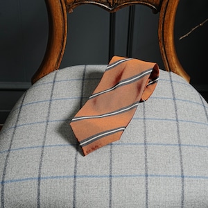 Vintage-Style Regimental Tie Orange