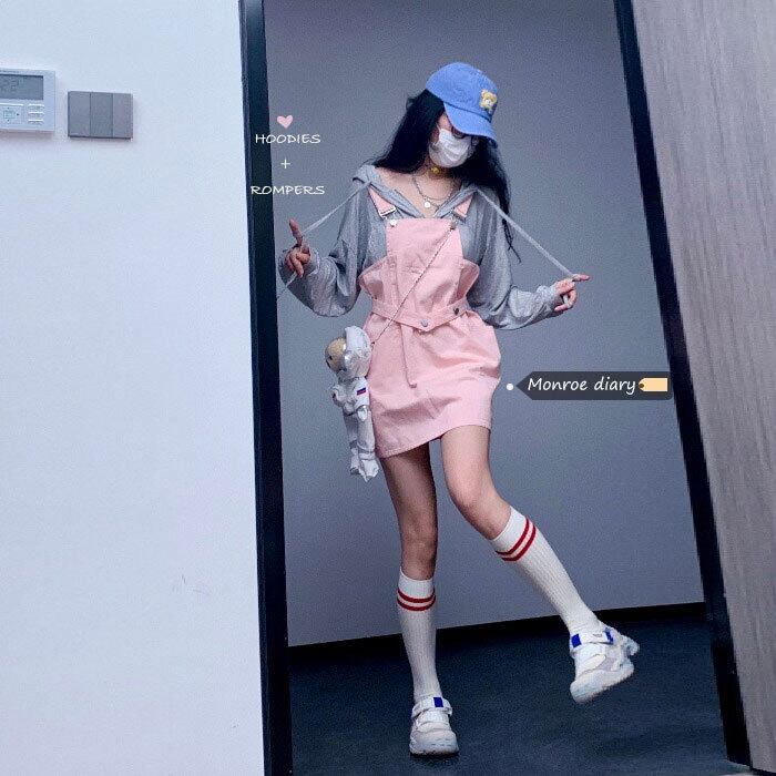 ヤーンセット サマーフードTシャツ スカート 大人ガーリー スウィート キュート カジュアル 夏物 モンロー22544680825