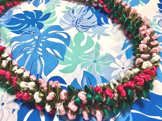 （レシピなし）【ロケラニリボン　キット♪　ハワイアンリボンレイ】