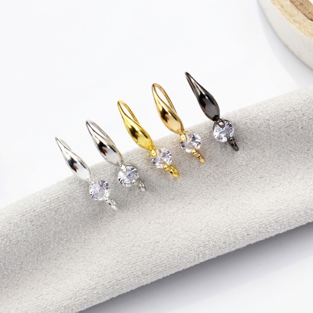 ジルコン付き銅メッキイヤリング 18x8mm 추천
