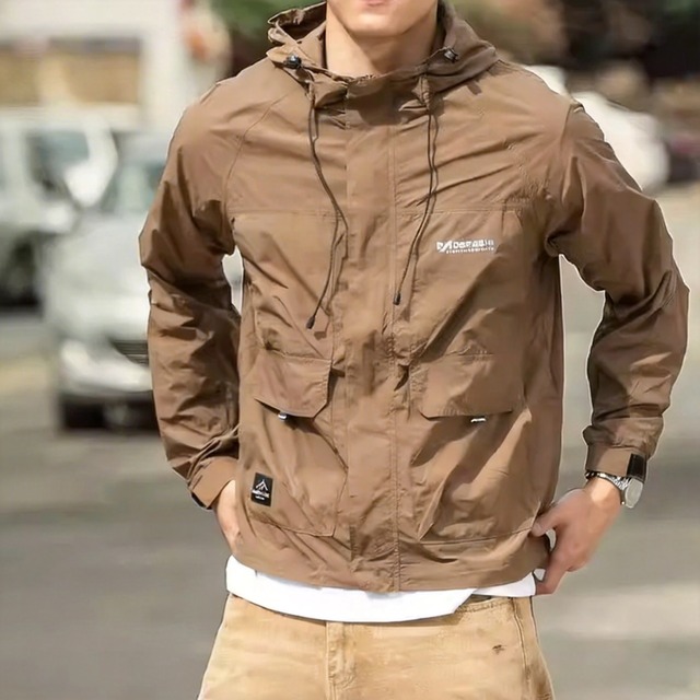 ドローストリング 長袖 ライトジャケット 2 カラー H00082