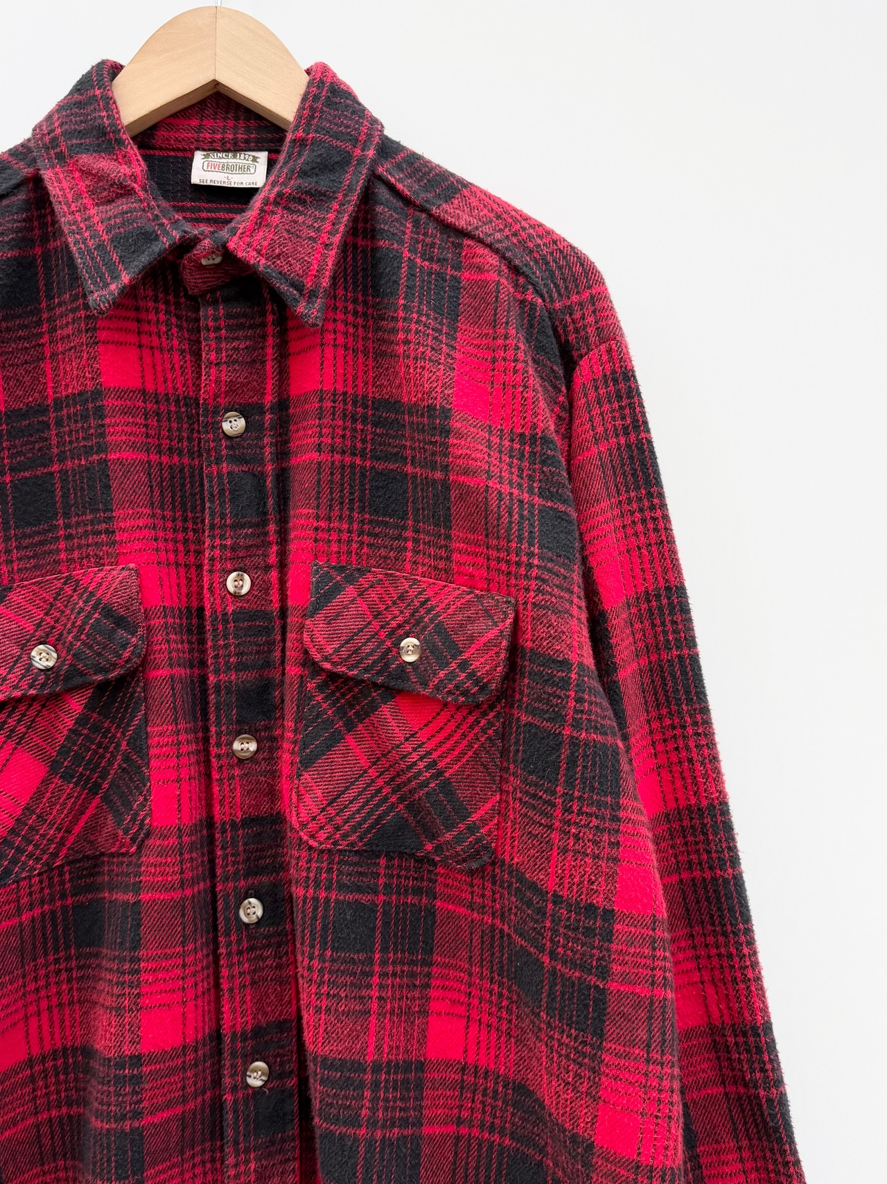 90s FIVE BROTHER FLANNEL SHIRT MADE IN USA Size L