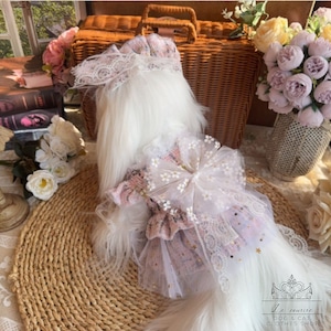 予約【№B07194】星モチーフ　ロマンティック　ツイードワンピ（ヘッドドレス：オプション）