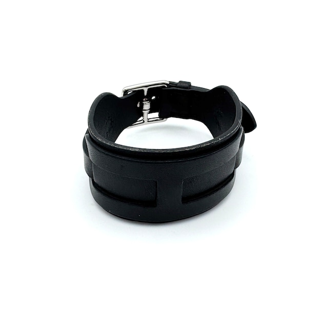 HERMES エルメス エトリヴィエール ブレスレット U刻印 (2022年) レザー 16~18cm 15g ブラック