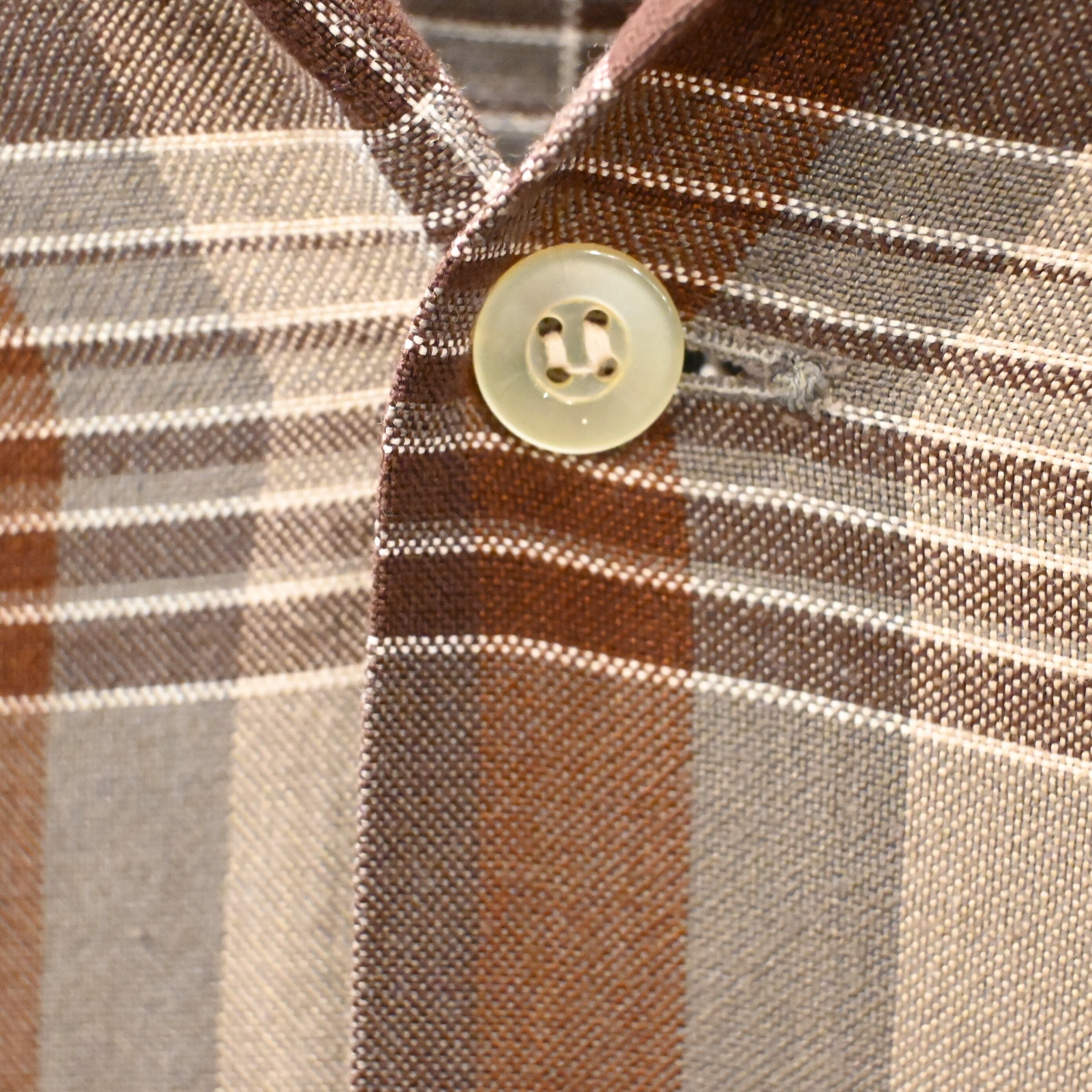 M ] Nelson-Paige 50-60's USA製 Open Collar Rayon Blend Chack Shirt